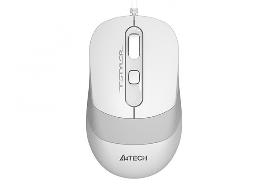 Imagine Mouse USB optic A4Tech Fstyler Alb/Argintiu, FM10 White
